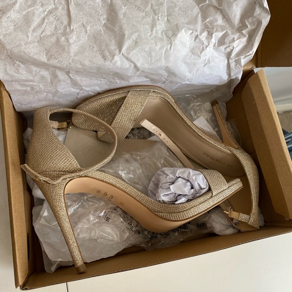 Never Worn Platino Le Château Heels/Size 10 (AL27) - Picture 2 of 6